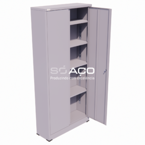 PA 5445 - ARMÁRIO DE ENCAIXE MONTÁVEL E DESMONTÁVEL COM 02 PORTAS 1950X900X300MM - CINZA TEXTURIZADO