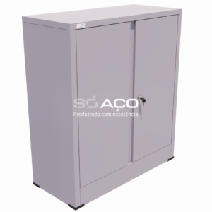 PA 5413 - ARMÁRIO DE ENCAIXE MONTÁVEL E DESMONTÁVEL COM 02 PORTAS 1000X900X400MM - CINZA TEXTURIZADO