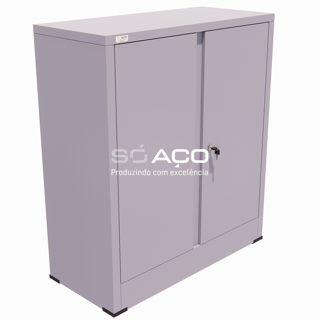 PA 5413 - ARMÁRIO DE ENCAIXE MONTÁVEL E DESMONTÁVEL COM 02 PORTAS 1000X900X400MM - CINZA TEXTURIZADO