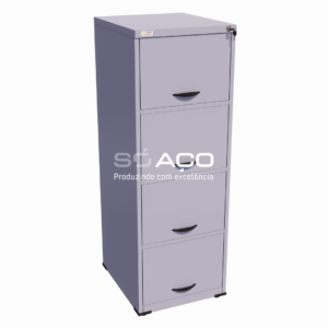 PA 5595 - ARQUIVO MONTÁVEL E DESMONTÁVEL DE AÇO COM 04 GAVETAS ECONÔMICO 1330X460X540MM - CINZA TEXTURIZADO