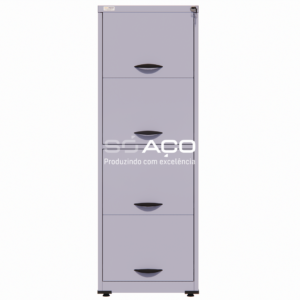 PA 8089 - ARQUIVO MONTÁVEL E DESMONTÁVEL DE AÇO COM 04 GAVETAS PARA PASTA SUSPENSA 1330X460X635MM - CINZA TEXTURIZADO