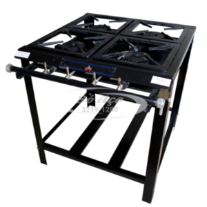 PA 0556 - FOGÃO INDUSTRIAL COM 04 BOCAS DUPLAS SEM FORNO