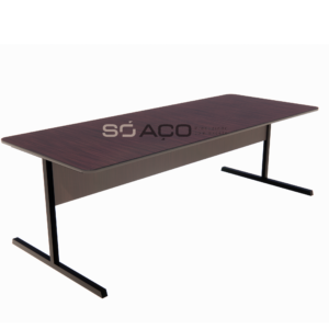 PA 1157 - MESA MELAMÍNICO PARA REUNIÃO RETANGULAR 2200X1000X740MM ESTRUTURA METALON