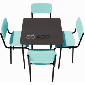 PA 5059/2034 - CONJUNTO ESCOLAR INFANTIL MESA COM CADEIRAS EM POLIPROPILENO