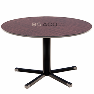 PA 6763 - MESA MELAMÍNICO PARA REUNIÃO REDONDA 1200X1200X740MM ESTRUTURA METALON