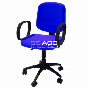 PA 1324 - CADEIRA DIRETOR ASSENTO E ENCOSTO ESTOFADA INJETADA COM RELAX - AZUL