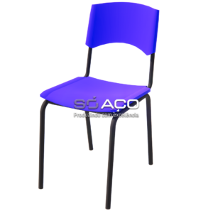 PA 1219 - CADEIRA FIXA ASSENTO E ENCOSTO EM POLIPROPILENO - AZUL