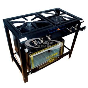 PA 1753 - FOGÃO INDUSTRIAL COM 2 BOCAS DUPLAS COM FORNO
