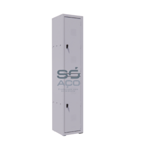 PA 5638 - VESTIÁRIO MONTÁVEL E DESMONTÁVEL DE AÇO COM 02 PORTAS GRANDES COM CHAVE 1935X340X410MM - CINZA TEXTURIZADO