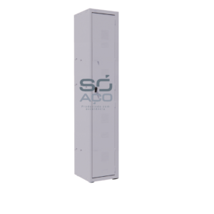 PA 5629 - VESTIÁRIO MONTÁVEL E DESMONTÁVEL DE AÇO COM 01 PORTA GRANDE COM CHAVE 1935X340X410MM - CINZA TEXTURIZADO