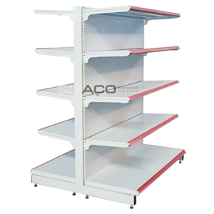 PA 7500 - GÔNDOLA COMERCIAL CENTRAL INICIAL COM 10 PRATELEIRAS B-40, PT-30, 1600X1300MM - BRANCO BRILHANTE