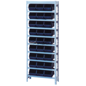 PA 7187 - ESTRUTURA DE ESTANTE DE AÇO PARA PEÇAS COM CAPACIDADE PARA 24 GAVETAS BIN N°7 1450X860X270MM - CINZA TEXTURIZADO