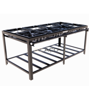PA 0304 - FOGÃO COM 8 BOCAS DUPLAS SEM FORNO